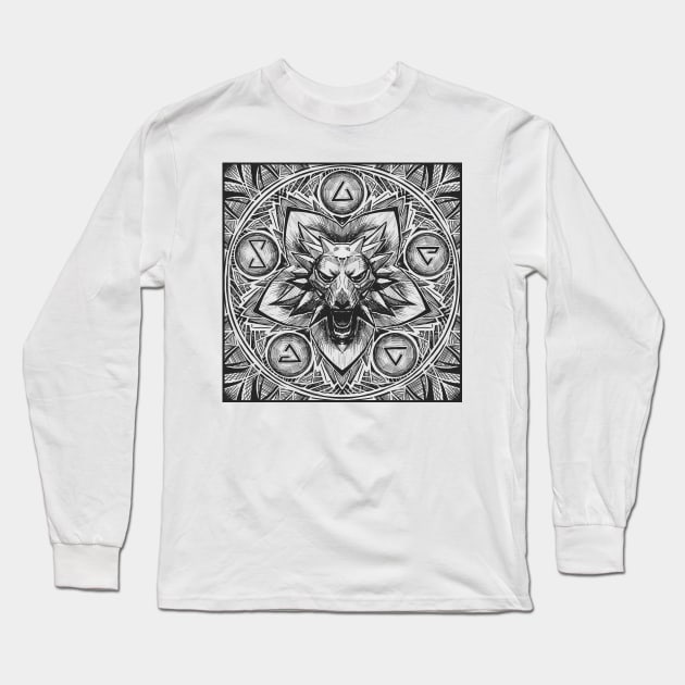 Signs of the Wolf (Square) Long Sleeve T-Shirt by njonestees